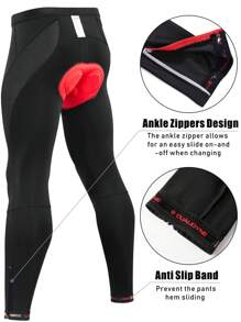 Boyfriend Style Men's Cycling Pants 4D Padded Road Bike Bicycle Tights Outdoor Biking Long Leggings - Black - View 1