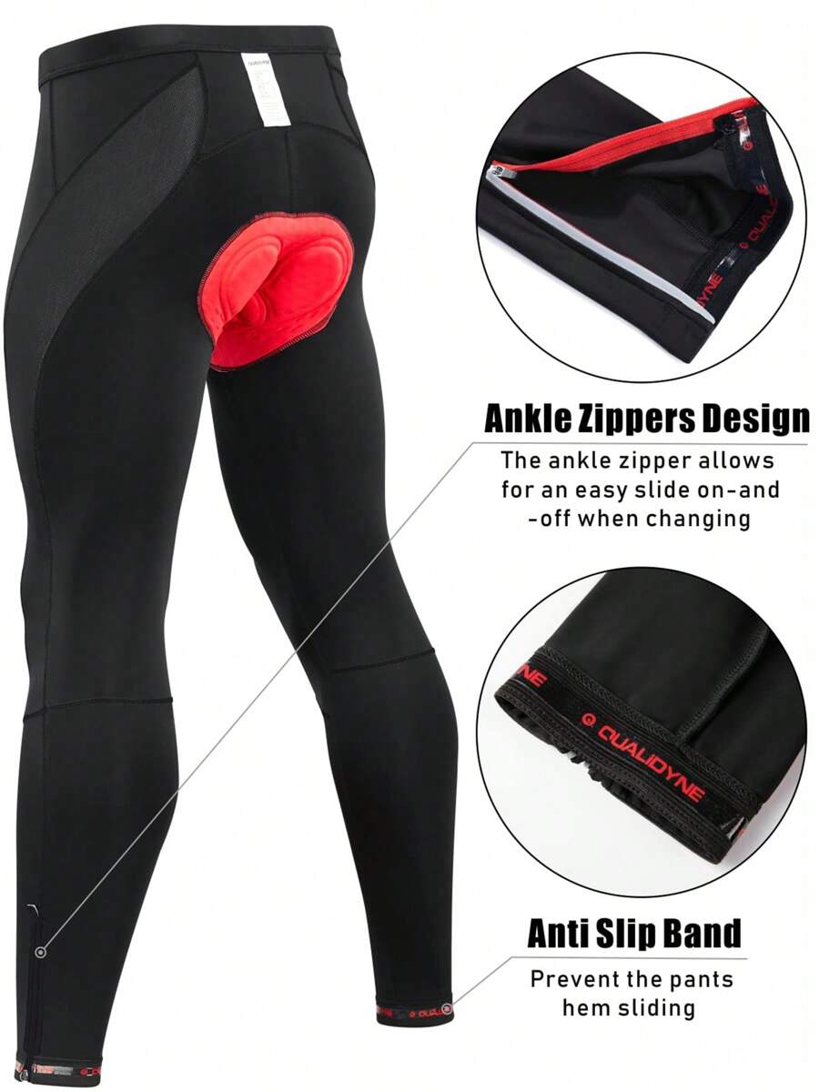 Boyfriend Style Men's Cycling Pants 4D Padded Road Bike Bicycle Tights Outdoor Biking Long Leggings - Black - View 1