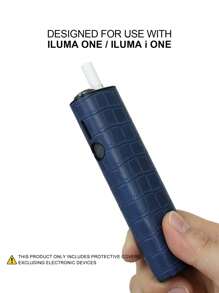 1pc 360° Protective Case For IQOS ILUMA ONE/ILUMA I ONE, Effectively Prevents Scratches And Collisions, Crocodile Grain PU Leather Surface, Accessories For Smoking Device, Suitable As Gift For Men And Women