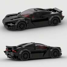 MIKEMENG Black/Yellow Supercar Racing Sports Car Classic MOC Construction Set, Adult DIY Car Toy Model, City Tech Cup Series, Suitable As Birthday, Christmas Gift, Model, Moc, Construction Cars