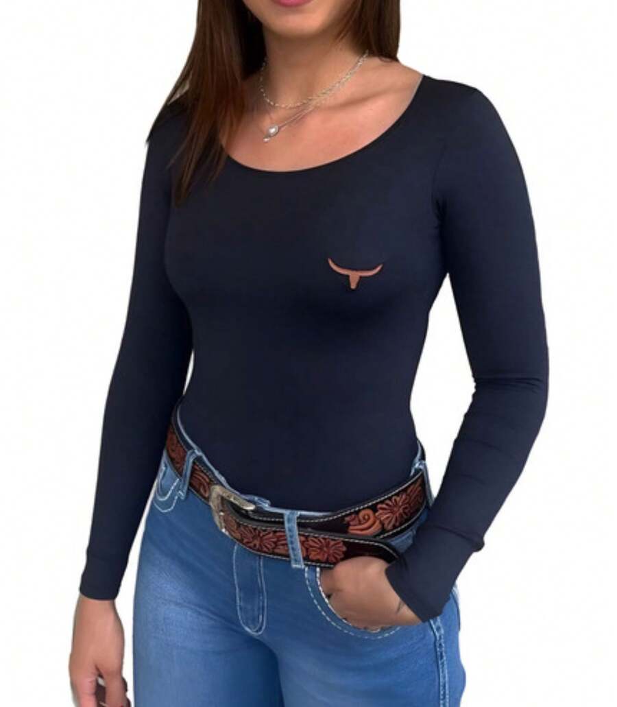 Moiadeiros Uv Bodysuit Long Sleeve Black - màu đen - Xem 1