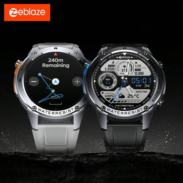 Zeblaze Zeblaze Stratos 2 Ultra Smart Watch With Built-In GPS, Dual-Frequency GNSS, Compass, Barometer, Altimeter, 10ATM Waterproof, And Voice Calling