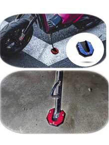 1 pieza Nuevo estilo Soporte de apoyo para pie de motocicleta universal, Almohadilla antideslizante de aleación de aluminio