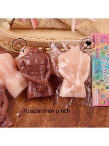 1 件趣味挤压肌肉男减压玩具球，创意搞笑玩具，（部分颜色和包装随机） - 彩色 - 查看 3