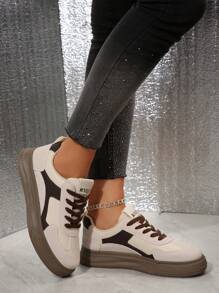 Women's Vintage Platform Lace Up Casual Trainers, Spring Autumn