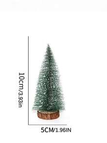 1 cây thông Noel mini 10cm/20cm/30cm, cây thông Noel bằng kim nhung, cây thông tuyết để bàn trang trí bàn làm việc nhỏ bằng kim thông, đồ trang trí Giáng sinh bằng kim thông - màu xanh lá - Xem 3