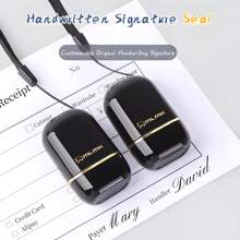 Con dấu chữ ký tùy chỉnh, Phong cách viết tay, Con dấu tên cá nhân độc quyền, Con dấu chữ ký quảng cáo, Khắc tên riêng, Tùy chỉnh di động nhạy sáng, Con dấu in tự động - trắng - Xem 3