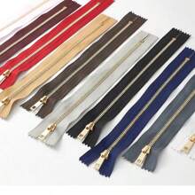 10pcs #3 Closed-End Metal Zippers, Smooth Y-Teeth Design, Suitable For Handmade Bags, Pockets, Garments DIY, Various Colors & Sizes Available