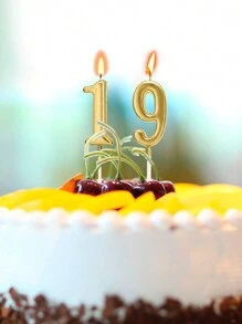 Cute 0-9 Number Cake Candles In Gold, Silver, Blue And Black Colors, For Birthday, Anniversary, Or One Year Old Celebration