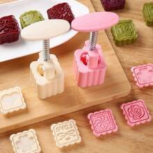 Khuôn ép bánh bằng tay, Khuôn bánh trung thu vuông, Khuôn ép bánh đậu xanh, Dụng cụ làm bánh ngọt - Nhiều màu - Xem 13