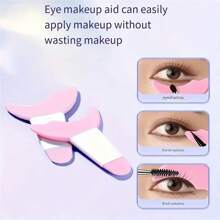 4件套多功能眼部化妆工具，硅胶眼线模板，睫毛膏面膜眼影涂抹器，唇膏涂抹器，眼线引导工具，鼻腔清洁器，黑头刷，适合初学者使用。硅胶眼影唇膏定位器，化妆，价格实惠，房间装饰，梳妆台，旅行，卧室，化妆配件，价格实惠，圣诞礼物，化妆品，化妆工具，便宜好物，礼物，女士礼物，圣诞礼物 - 粉色 - 查看 12