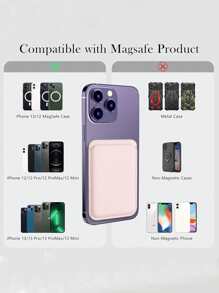 1 pezzo Portafoglio magnetico porta-carte con funzione MagSafe, compatibile con serie 16/15/14/13/12 Pro/Pro Max/Plus/Mini - Visualizzare 3