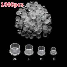 100/500/1000 件装 JellyfishPro 纹身墨水帽（带底座）、一次性纹身墨水杯、纹身用品纹身套件 - 無色 - 查看 3