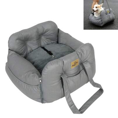 Asiento de Coche para Perros, Hogar Portátil de Doble Propósito Coche Asiento de Trasera Asiento Elevador Cojín de  Protector para Mascotas  64x43x28 cm