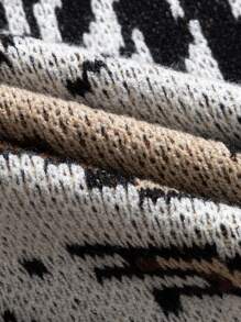 Áo len dài tay cổ chữ V dáng rộng họa tiết chim bồ câu hiệu Andreilee, trang phục đường phố đa năng dành cho nam và nữ, phù hợp cho mùa xuân, thu và đông. - màu nâu - Xem 9