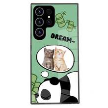 1 件定制可爱熊猫图案玻璃手机壳，高清 UV 打印，满足客户需求，适用于各种手机型号 - 綠色 - 查看 35