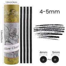 25 pièces/pack Bâtonnets de charbon de bois de saule, charbon de bois de saule naturel pour les artistes, les débutants ou les étudiants de tous les niveaux de compétence. Idéal pour le croquis, le dessin et l'ombrage. Fournitures scolaires