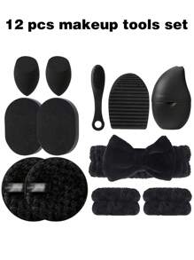 43PCS Makeup Tools Set Including:30PCS Makeup Brush Set Includes Powder Brush,Highlight Brush,Nose Shadow Brush,Detail Brush,Outline Brush,Eyelash Brush,Foundation Make-Up Brush,Facial Brush,Concealer Brush,Eye Shadow Brush Set, Eyelash Curling - 彩色 - 查看 12