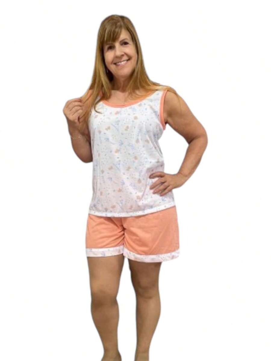 Judoka Pajamas T-Shirt Women's Adult Mesh - trái cam - Xem 1