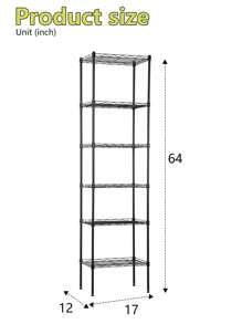 Shelf Metal Shelf Wire Shelving Adjustable Shelf Storage Solution Steel Wire Rack NSF Certified - Black - View 8