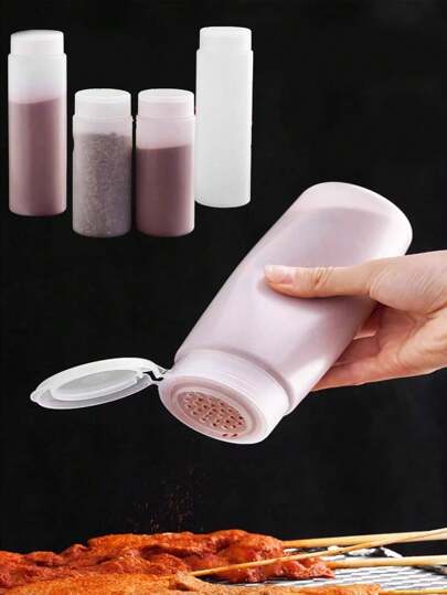 1/2pcs Large Capacity Cumin Sesame Seasoning Squeeze Jar, Powder Powder Bottle, Commercial Grill Special Tools, Kitchen Salt Shaker Pepper Squeeze Bottle