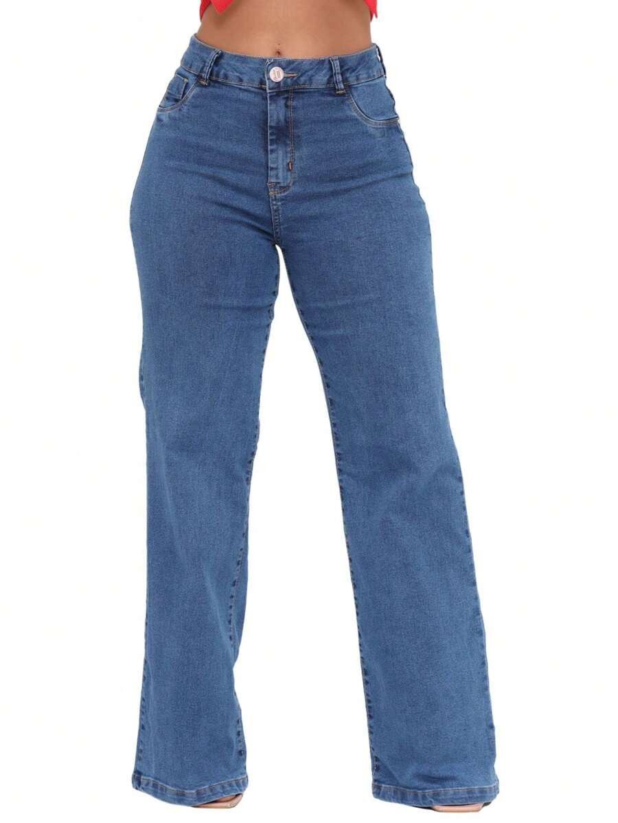 Women Jeans - 藏蓝色 - 查看 1