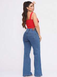 Women Jeans - 藏蓝色 - 查看 5