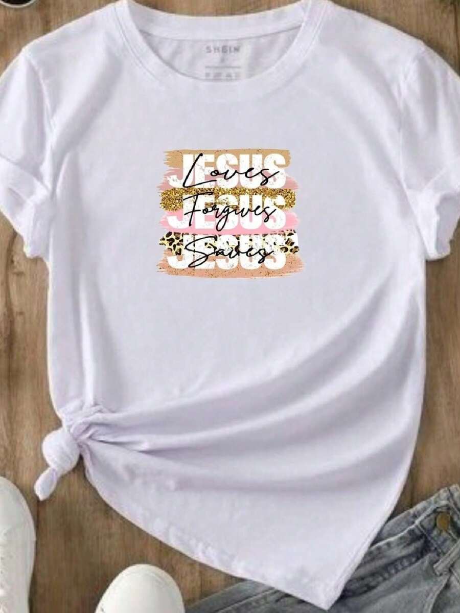 Jesus Loves Jaguar Unisex T-Shirt 100% Cotton - trắng - Xem 1