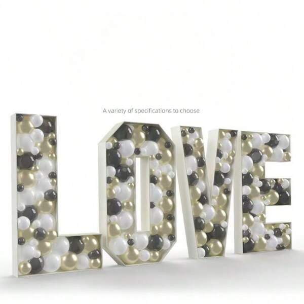 28in DIY Christmas Numeric Mosaic Number Balloons Box, Suitable For Anniversary/Birthday Decoration, Wedding Tabletop Decor, Party Decoration And More