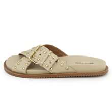 Maria Paula Women's Flatform Cravo Flat Sandal In Leather - Màu be - Xem 3