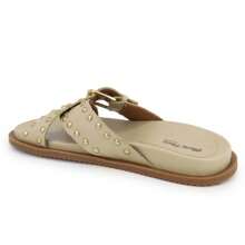 Maria Paula Women's Flatform Cravo Flat Sandal In Leather - Màu be - Xem 4