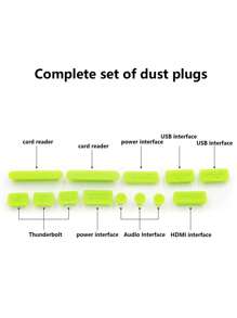 16pcs Set Of Silicone Dust Plugs Compatible With Apple Laptops