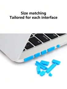 16pcs Set Of Silicone Dust Plugs Compatible With Apple Laptops