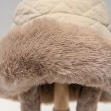 Baseball Cap With Charming Fluffy Patchwork, Suitable For All Seasons - Beige - View 3