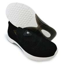 Modare Knit Ultracomfort Sports Sock-Type Sneakers - Đen và trắng - Xem 3