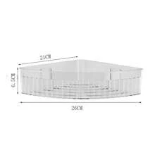 Kit Of 2 Plastic Bathroom Support Shelves In Rectangle And Corner Models With Stickers - Hình chữ nhật và góc trong suốt - Xem 2