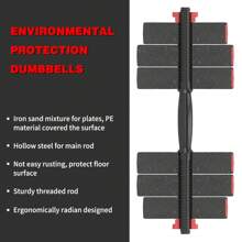 DlandHome Octagon Dumbbell Set, 55LB/66LB Adjustable Weight Dumbbell Set, 3-In-1 Adjustable Weight Set For Muscle Sculpting, Strength Training And Weight Loss - 紅色 - 查看 3