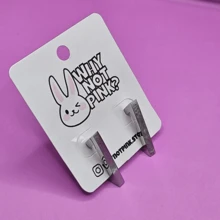 1 Pair Of Anti-Allergic Stainless Steel Geometric Triangle Earrings - 銀色 - 查看 2