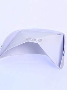 1 件纯色条纹涤纶护士帽，可调节护士帽适合万圣节、诊所、宠物医院工作、所有季节 - H - 查看 4