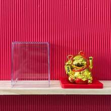 Solar Powered Plastic Mini Waving Lucky Cat, Auto Shake Motion Decor, For Home & Car, Opening Gifts - Mini Lucky Cat - View 11