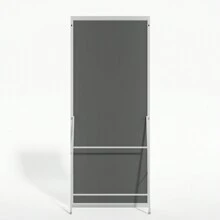 Hasipu 方形白色全身镜带灯，95 英寸高 X 40 英寸宽。LED 照明落地镜，钢化玻璃，使用安全，全身穿衣悬挂式镜子，可调光，3 种颜色模式，浴室装饰夏季化妆品收纳盒，适合返校季 - 查看 5