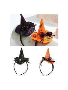 Kit 5 Witch Costume Tiara Halloween Party Costume Tiara Witch Hat Halloween Parties - 什錦 - 查看 2