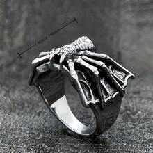 1 chiếc nhẫn thép không gỉ thiết kế hình nhện theo phong cách châu Âu và Mỹ dành cho lễ hội Halloween, thích hợp cho cả nam và nữ, làm quà tặng cho bạn bè và đồng nghiệp. - màu đen - Xem 5