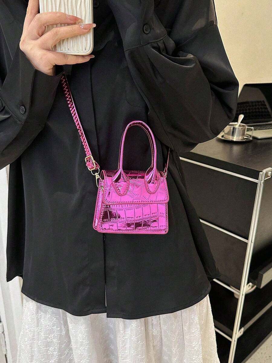 1pc Mini Crossbody Bag Fashion Women's Tote Shoulder Bag Candy Bright