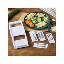 Vegetable Chopper - Spiral Vegetable Slicer - Onion Chopper With Container - Professional Food Chopper - Slicer - Hand Guard - Random Color - View 2