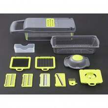 Vegetable Chopper - Spiral Vegetable Slicer - Onion Chopper With Container - Professional Food Chopper - Slicer - Hand Guard - Random Color - View 4