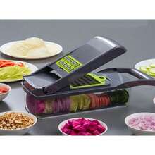 Vegetable Chopper - Spiral Vegetable Slicer - Onion Chopper With Container - Professional Food Chopper - Slicer - Hand Guard - Random Color - View 1