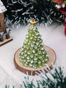 1pc Resin Christmas Tree Decor Ornament, Home Decoration For Christmas Holiday,Christmas