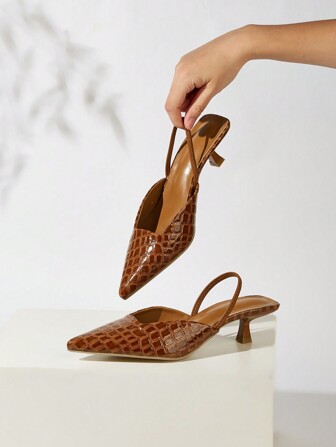 2024秋冬新款时尚优雅后系带小众设计芭蕾平底鞋（不对称鞋面），优雅猫跟，派对鞋