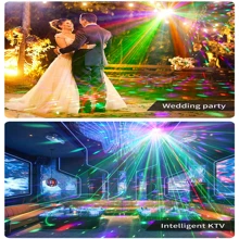 Oświetlenie imprezowe DJ Disco Light 120 Figure Blue DJ Disco Ball Light Stroboskop sceniczny LED Sterowany dźwiękiem Pilot zdalnego sterowania Nadaje się na imprezy w barze Boże Narodzenie Urodziny Wesele Romantyczne dekoracyjne oświetlenie tworzące atmosferę Impreza rodzinna Święto Klub remontowy